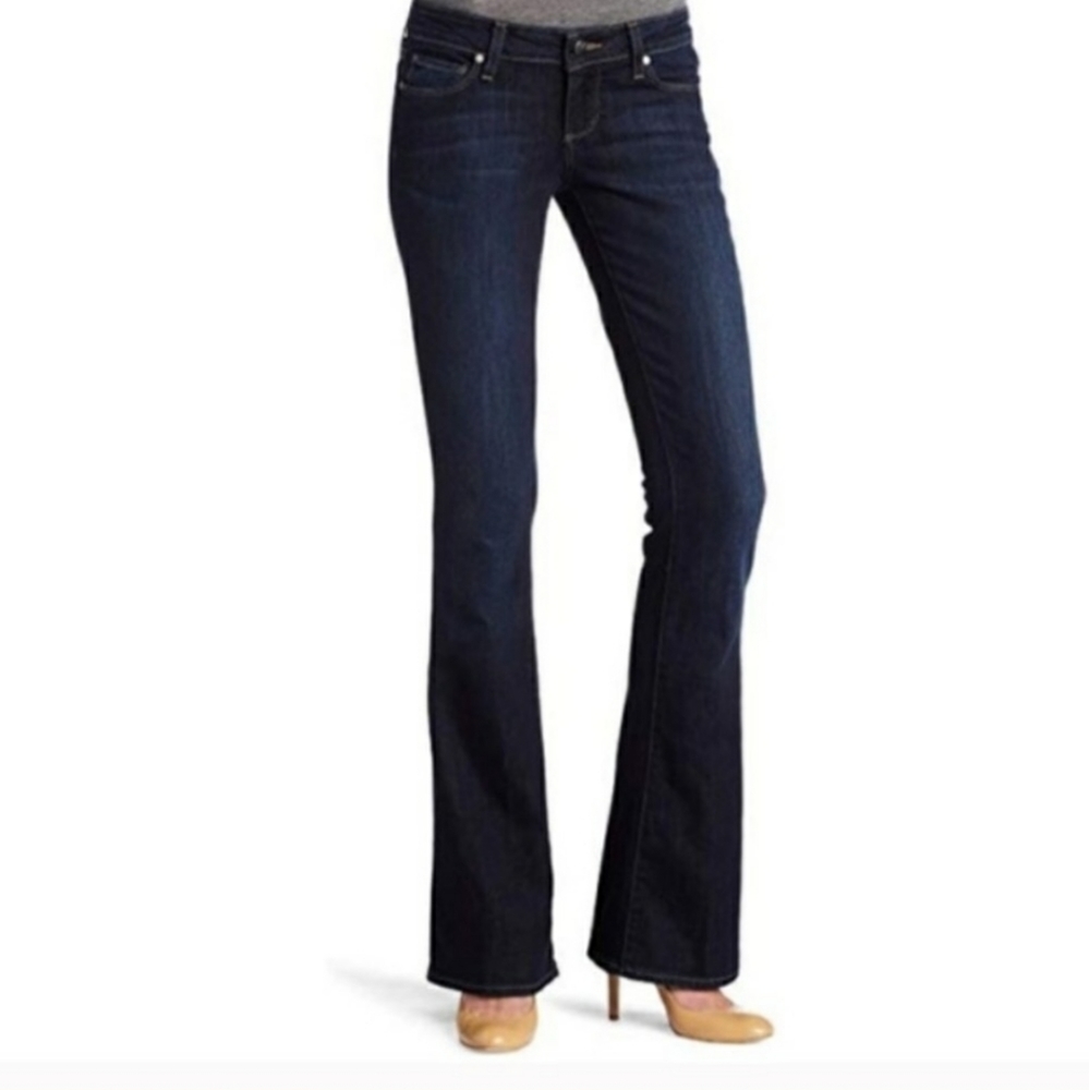 Paige Laurel Canyon Bootcut Jeans Dark Wash